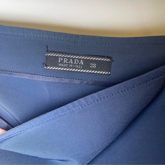 Prada Italy Dark Navy  Classic Pensil Midi Skirt Size EU 38, US 6 - Picture 2 of 15